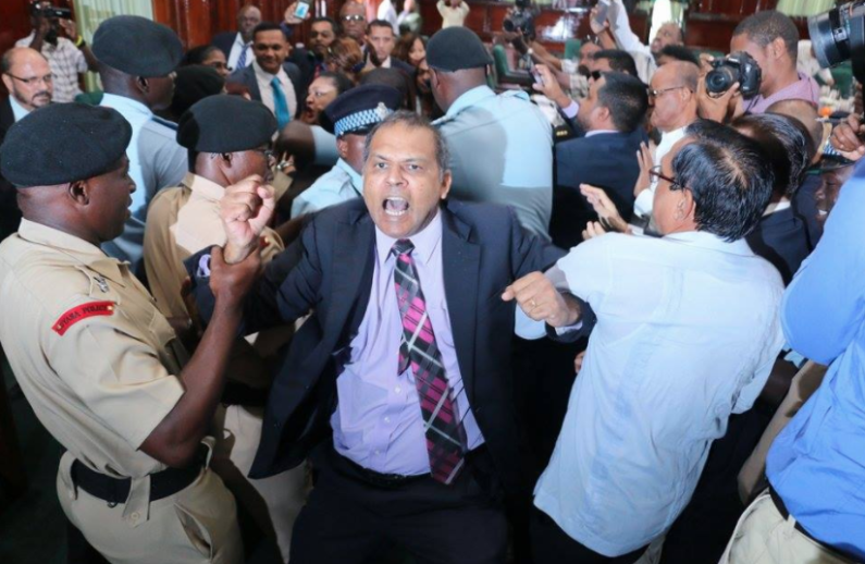 Teixeira demands Speaker stands down as PPP MPs claim “Police assault” during move to remove Edghill