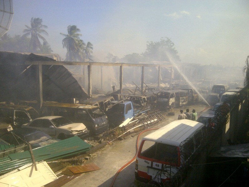 Cars gutted as fire destroys Akbar Auto Sales on West Coast
