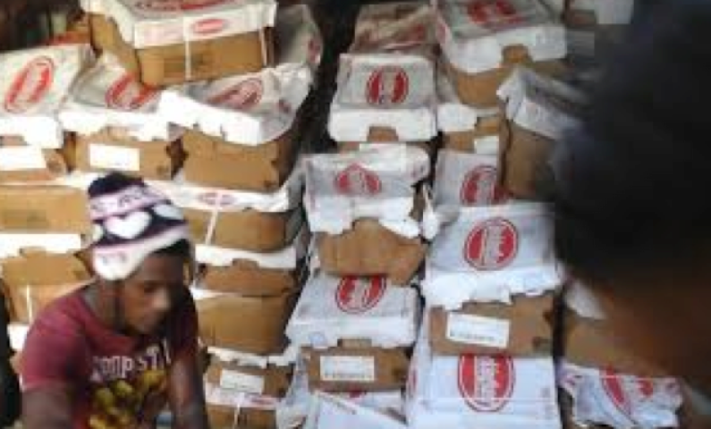 Customs seize 400 boxes of chicken being smuggled from Suriname