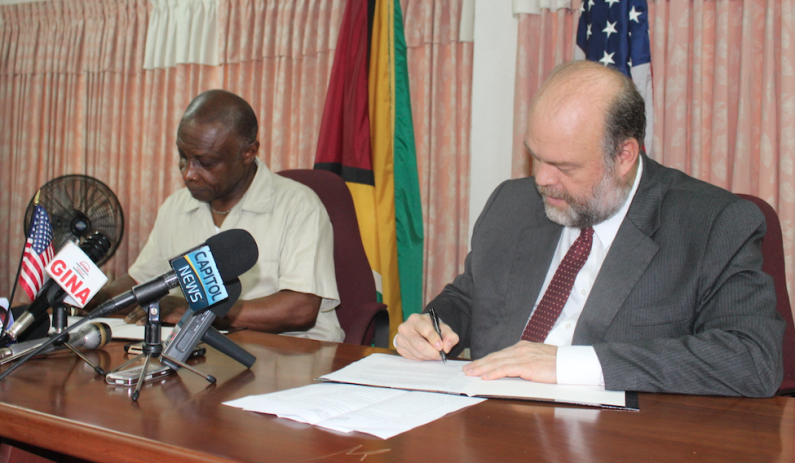Guyana and US ink more support for fighting narco trafficking under CBSI