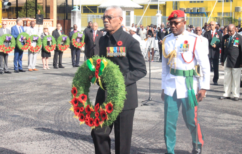 On Remembrance Day, President gifts Guyana Legion $4.8 Million including personal gift of $1Million
