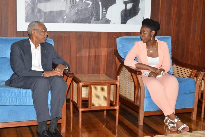 U.S based, Guyanese scholar Kelly Hyles meets President Granger