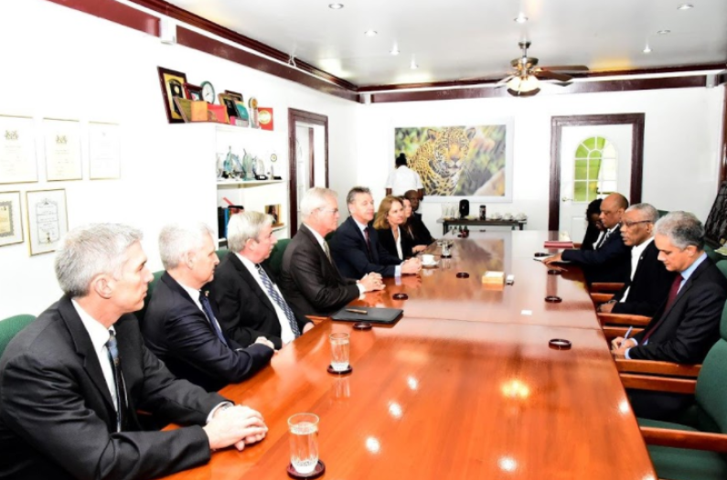 President meets with visiting Executives of ExxonMobil and makes clear Guyana’s commitment to Oil and Gas sector development