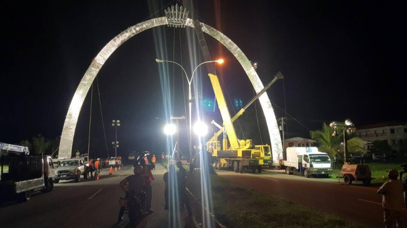 Installation of East Coast arch 90% completed; Remaining work to be done during off-peak period