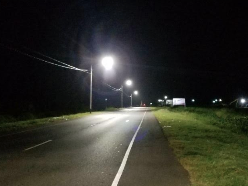 #19 Public Road in Corentyne gets lights for the first time