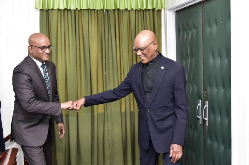 Granger/Jagdeo meeting ends with no agreement on elections date, but with commitment to meet again