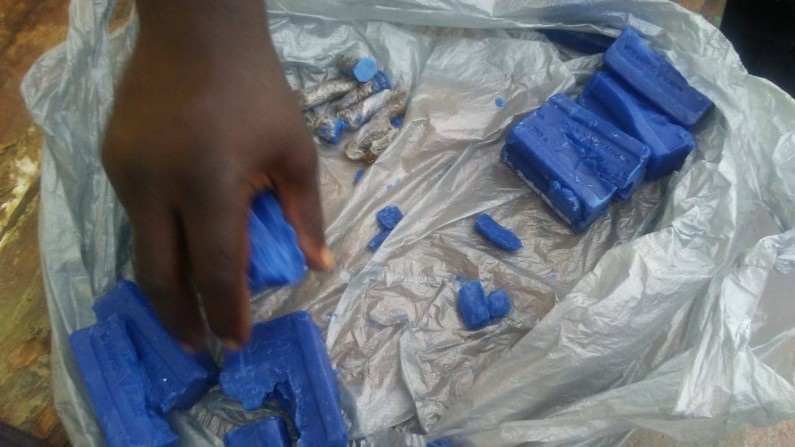 Woman nabbed with marijuana in blue soap at Lusignan Prison
