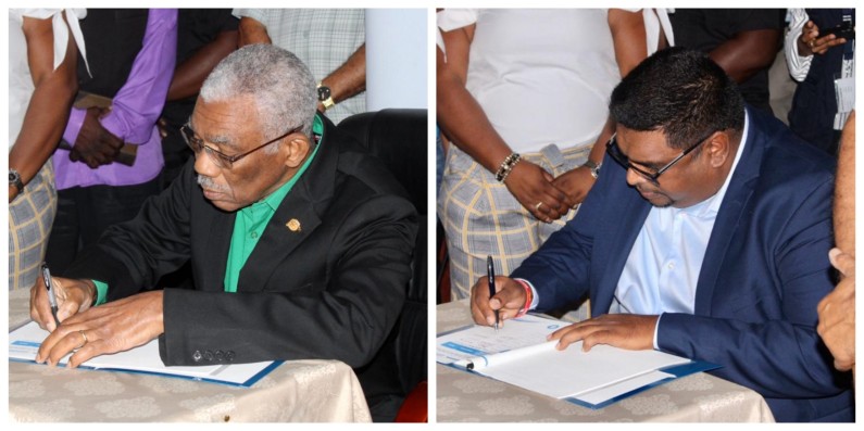 Political Parties sign GECOM Code of Conduct for Elections