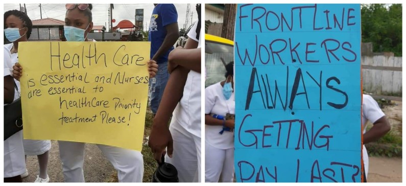 Linden nurses protest over late salaries