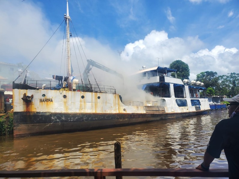 Engine room fire grounds MV Barima in Port Kaituma