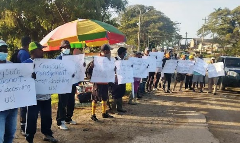 Uitvlugt sugar workers begin protests against GUYSUCO