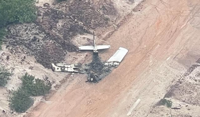 Suspected drug plane found burnt on Bissaruni trail near Kwakwani
