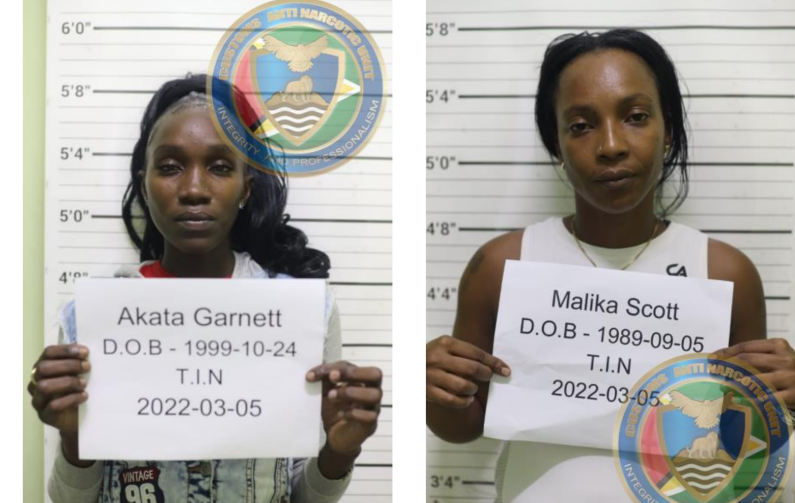 Two women held over cocaine in table mats bust at Ogle Airport