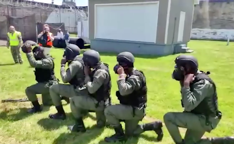 Five Guyana Prison Officers receive riot response training in the uS