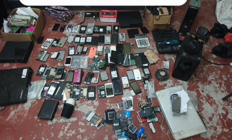 Police seize items suspected of being stolen and make arrests during raids