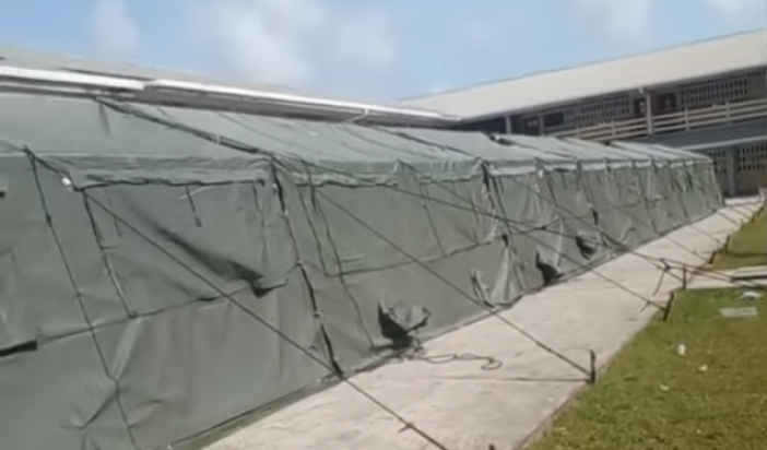 Tents being erected in some schools for classrooms as Education Ministry grapples with overcrowding