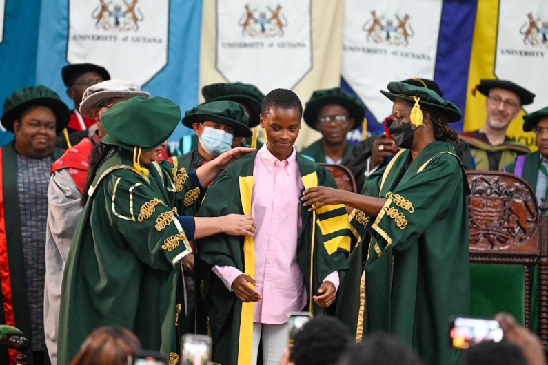 Letitia Wright pays tribute to family and country as UG confers her with Honorary Doctorate
