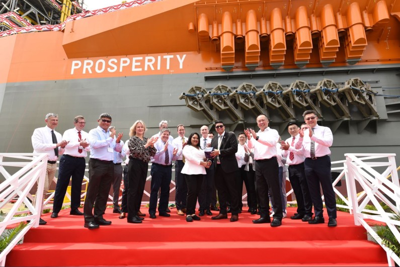 First Lady dedicates Guyana’s newest FPSO in Singapore