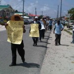 Essequibo rice farmers protest