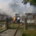 Crane fire leaves 8 persons homeless 
