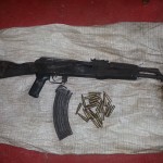 Men drop AK-47 and ammo and speed away from Cops