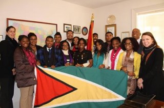 UG Students with Guyana Ambassador to US Karran