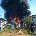 Fuel Tanker explodes at Port Kaituma; Houses and boats gutted 