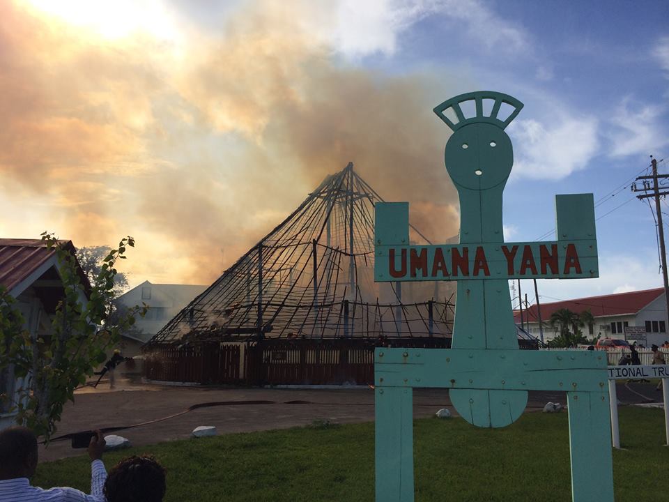 Umana Yana destroyed by Fire - News Source Guyana