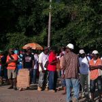 Bosai workers begin protest action at Linden over salary increases 