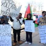 PPP support group pickets APNU+AFC Queens meeting