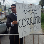 PPP elections protest met with one man counter protest