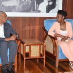 U.S based, Guyanese scholar Kelly Hyles meets President Granger