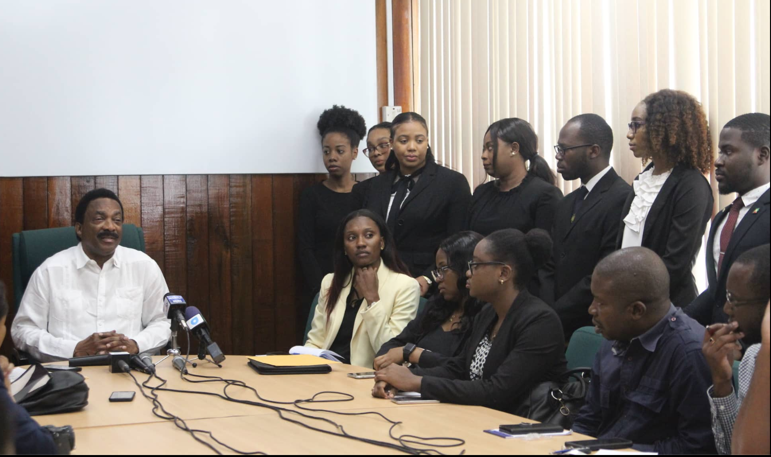 Guyanese law students at Hugh Wooding meet AG on issues at the regional