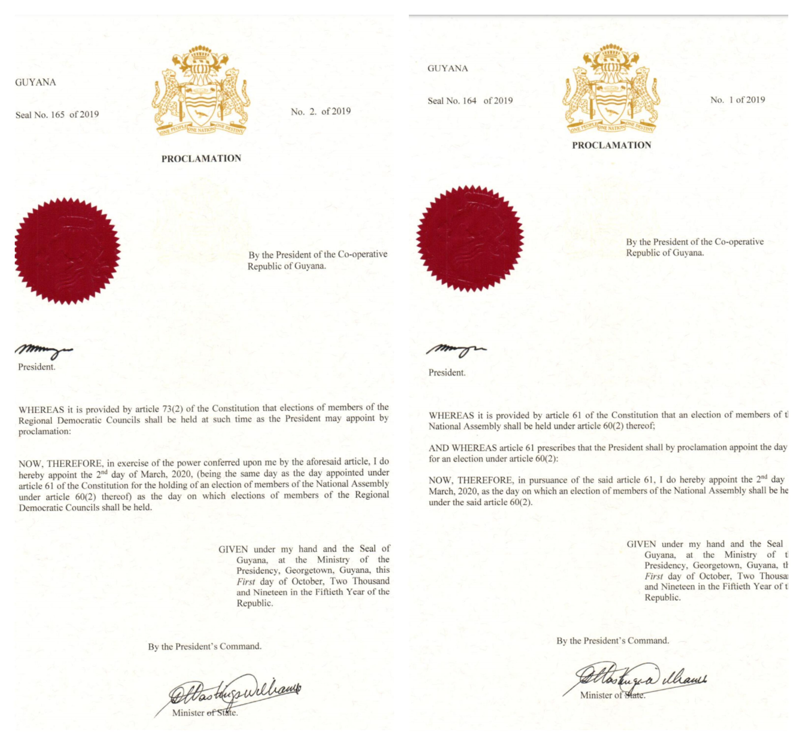 proclamations