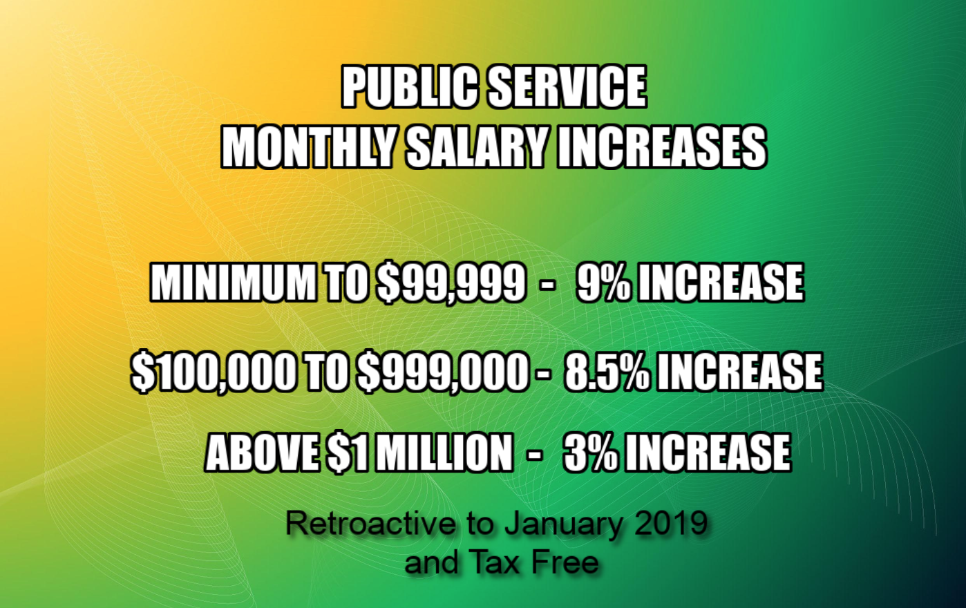 BREAKING Public servants to get salary increase ranging from 3 to 9