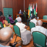 New President meets with senior staff at Ministry of the Presidency