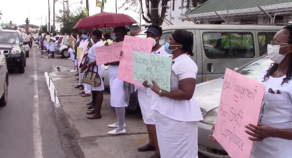 Linden nurses take protest against Hospital CEO to Health Ministry ...