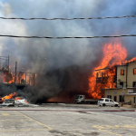 Police maintains Brickdam fire was started by robbery suspect in lock-ups