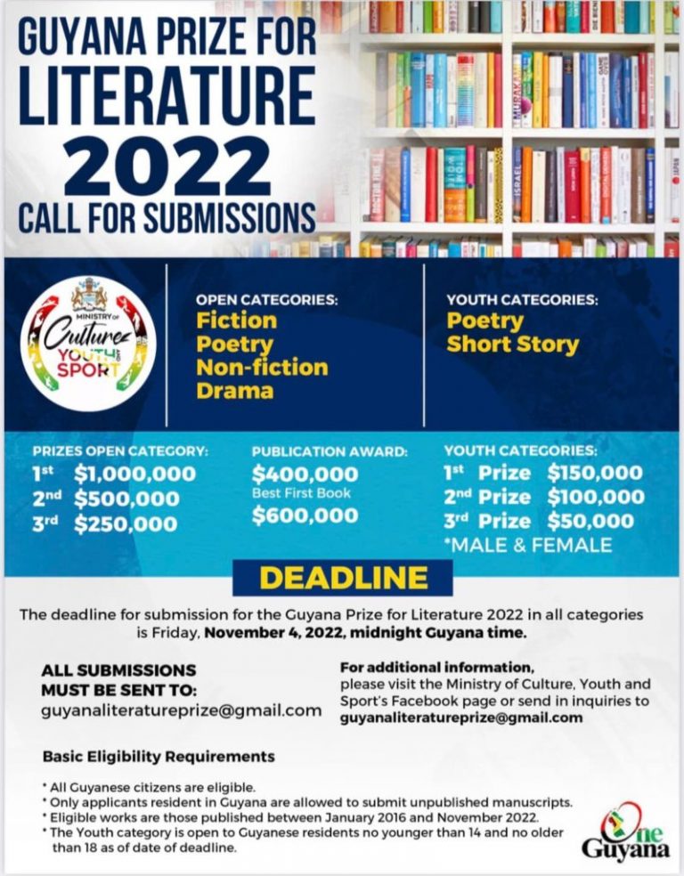 Guyana Prize For Literature Returns After Six Year Absence News   Guyana Prize Flyer 799x1024 1 768x984 