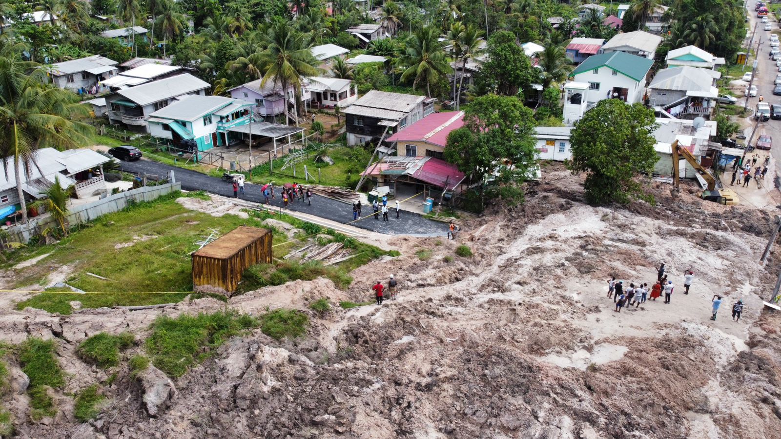 Excavation works led to landslide in Wismar Linden