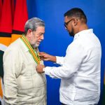 St. Vincent Prime Minister conferred with Guyana’s Order of Roraima