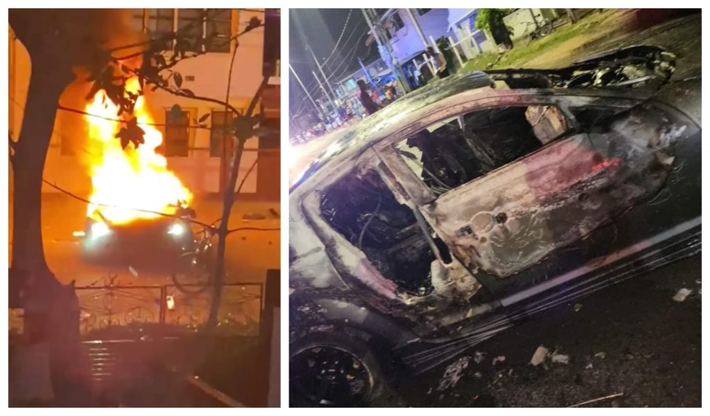 Hopetown residents torch car and assault driver who hit down two residents – News Source Guyana Hopetown residents torch car and assault driver who hit down two residents – News Source Guyana