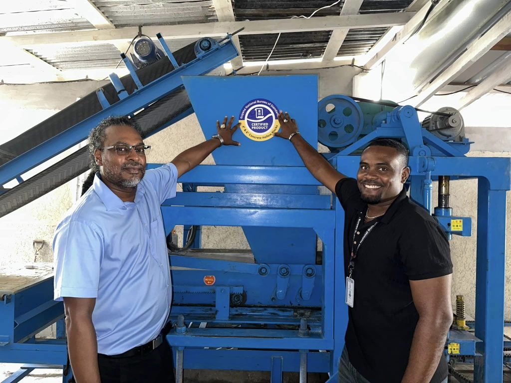 Robin Hollow Blocks company lands GNBS Quality Certification – News Source Guyana