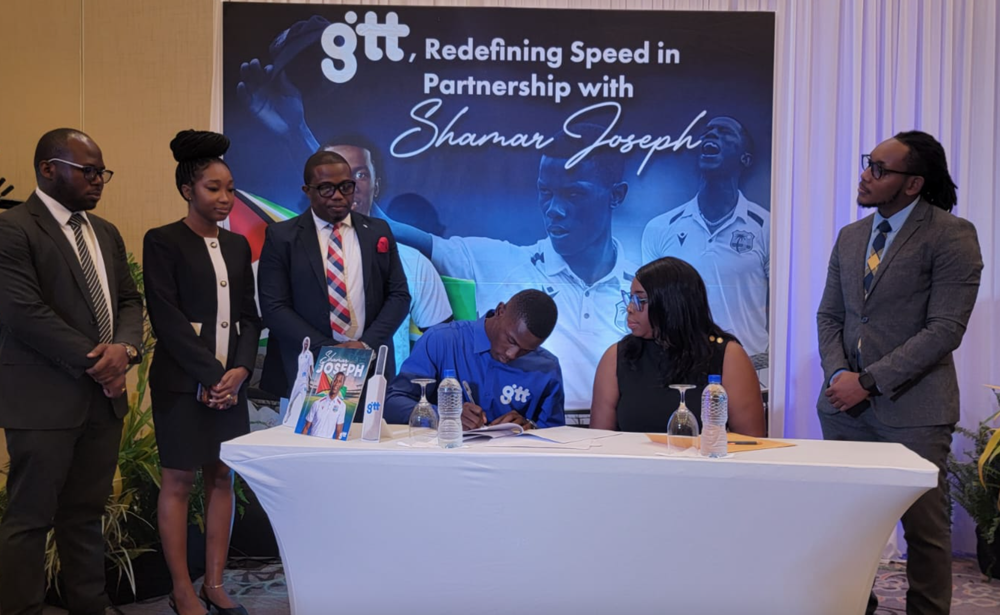 GTT enters three-year endorsement partnership with cricketer, Shamar Joseph  - News Source Guyana