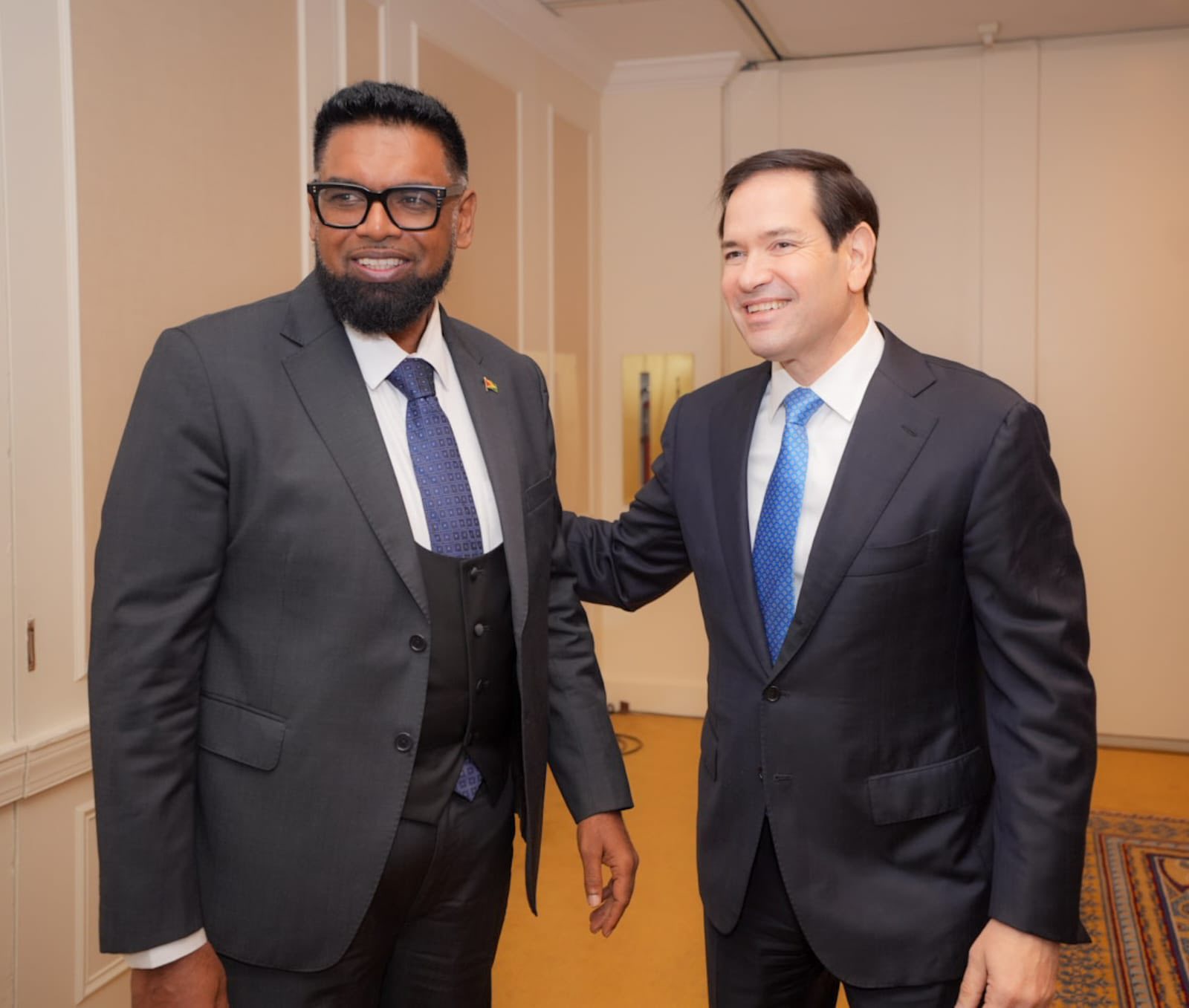 President Ali commends Trump’s leadership in telephone call with US Secretary of State on developments in Venezuela