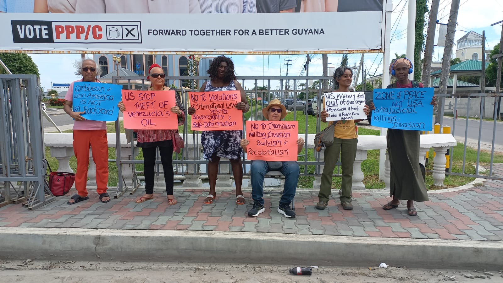 Group of Rights activists picket US Embassy over recent actions in Venezuela